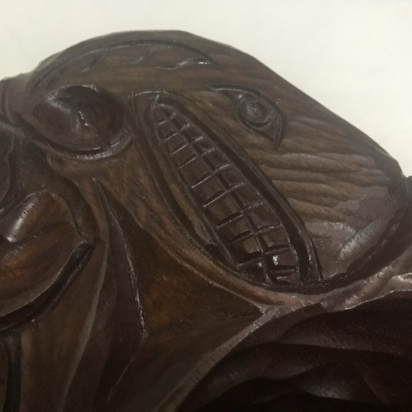 Vintage Unique OOAK Ernie Burnett wood carved bowl platter - Picture 11 of 14